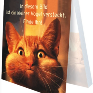 Klebezettel - Kleiner Vogel versteckt