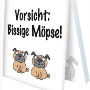 Klebezettel - Bissige Möpse