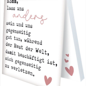 Klebezettel - Komm, lass uns anders sein
