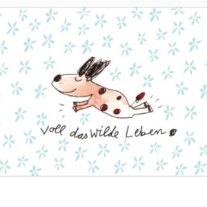 Notizbuch quer - Voll das wilde Leben